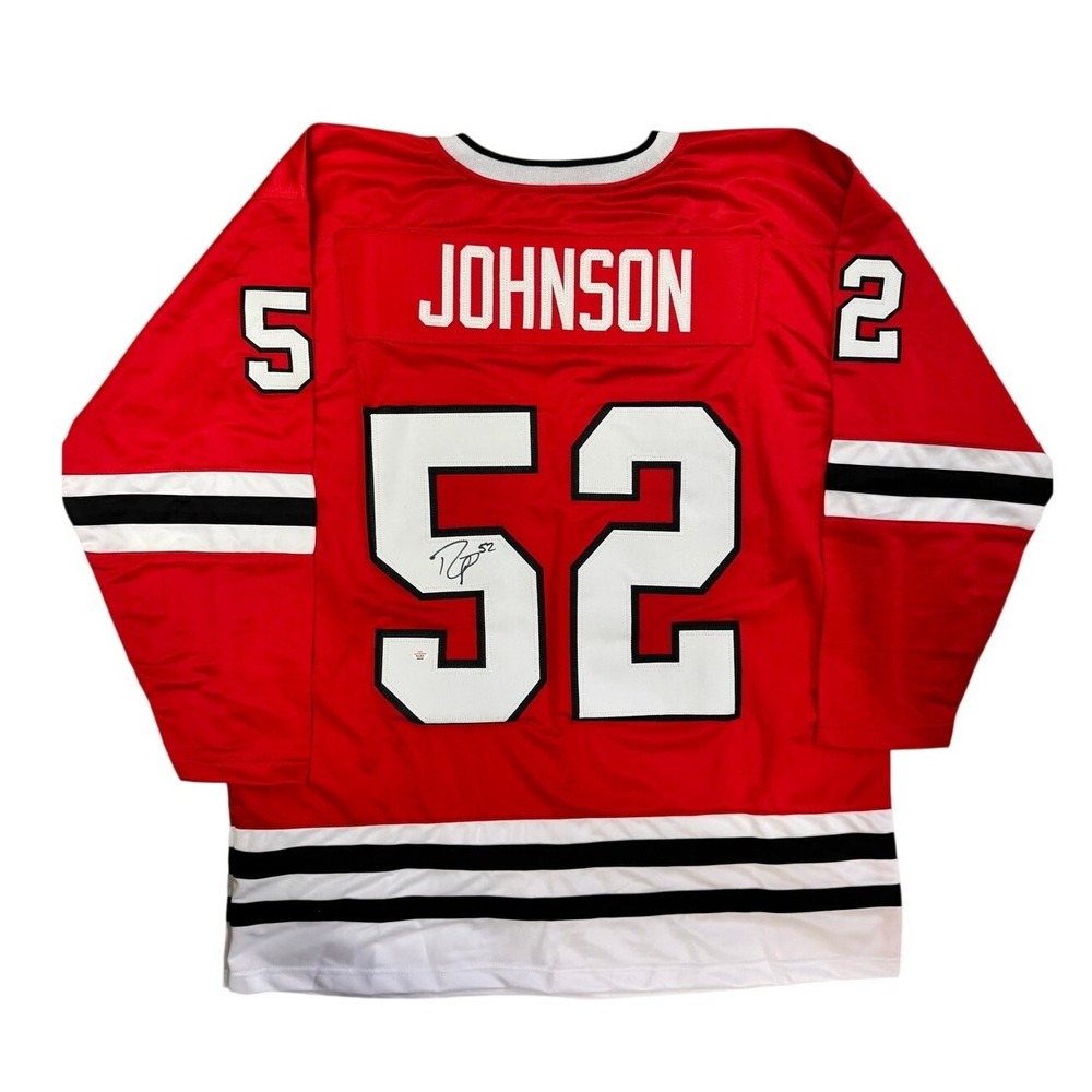 NHL Hockey Chicago Blackhawks Reese Johnson #52 Autographed Jersey XL w/ COA